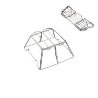 CAMPINGMOON MT-3-ST Set De Barbacoa Al Aire Libre Collapsible De Acero Inoxidable Portátil Para Camping Con Deflector De Viento No Incluido - details 2