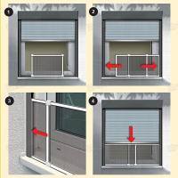Mosquitera adaptable de aluminio , mosquitera ventana, anti-insectos (mosquitos o moscas) 50*70-132cm/ 70*100-192cm Mosquitera Fija Extensible 70*100-192cm cm Mosquitera para Ventanas Red de Fibra de Vidrio Adaptable Fácil de Instalar - details 0