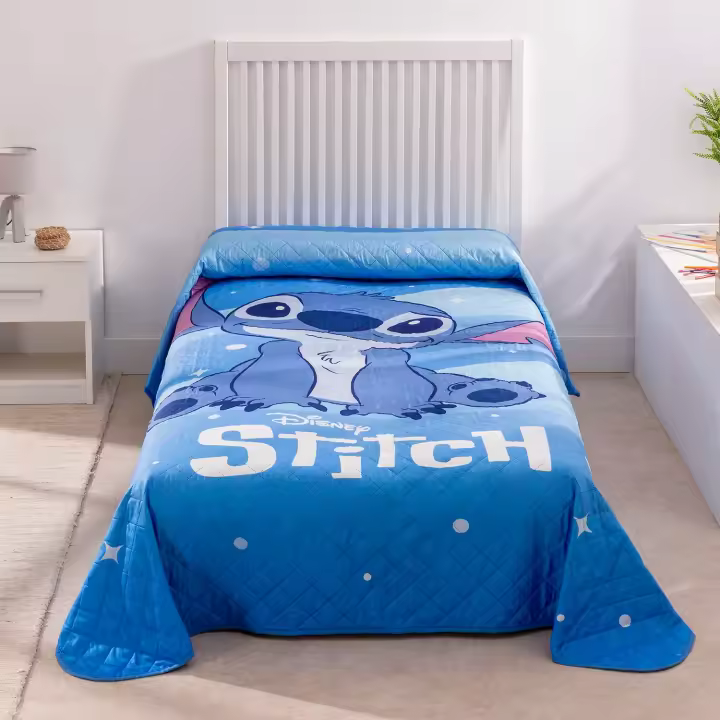 Colcha Bouti Infantil Stitch Azul - 1