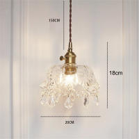 Lámpara Colgante De Cristal Retro Francés En Metal Para Dormitorio Y Pasillo Luces De Pasillo Y Aisles Lámpara De Noche De Lujo Con Cristal Brilloso - details 2
