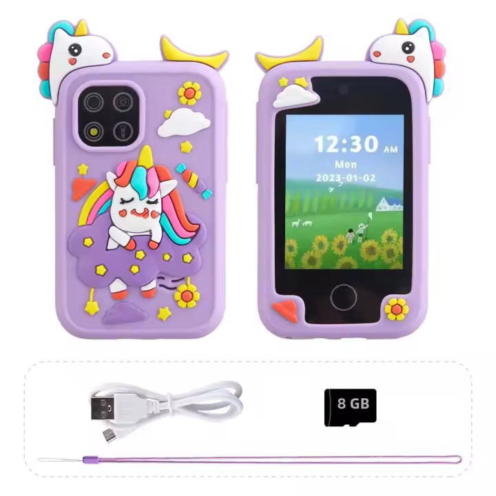 Nueva Teléfono Inteligente Para Niños Juguetes De Dibujos Animados Juguetes Móviles MP3 Para Niñas Y Niños Regalos De Cumpleaños Y Navidad Educativos Y Divertidos - 1