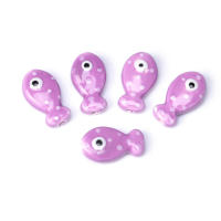 10pcs Cuentas De Cerámica En Forma De Pez Para Fabricación De Joyas Pulseras Y Collares Accesorios De Encanto Coloridos - details 13