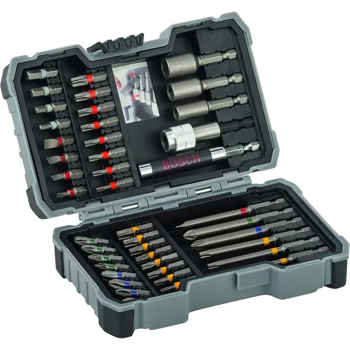 Bosch Professional 43 uds. Set de puntas de atornillar y llave de vaso (puntas PH, PZ, hexagonal, T, TH, S, accesorios para taladro y destornillador) - 1