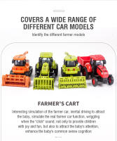 Juguete De Modelos De Maquinaria De Ingeniería Para Niños Autobús De Jardín Simulación Tractor De Agricultor Con Acción Retroactiva Regalo De Cumpleaños Para Niño - details 3