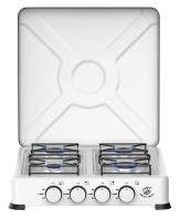royal swiss - Cocina de gas de 4 quemadores con tapa  Parrillas esmaltadas, seguridad de corte de gas - details 2