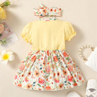 Vestido De Princesa Para Bebé Niña Con Estampado Floral Y Cinturón Kuwkuw Ropa Infantil Vestidos De Verano Para Recién Nacida Talla Ajustada Estilo Coreano - details 6