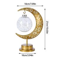 Lámpara lunar Encantada, lámpara de Luna LED Colgrando Estrella lámpara de mesa con Pilas Luz de noche de Luna Mágica para dormitorio Fiesta Romántica Vacaciones frío Wh - details 0