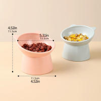 Tazón De Alimentos Para Gatos Con Soporte Elevado Protege El Cuello Del Perro Alimentos Y Agua Para Mascotas Suministros De Plástico Forma Redonda - details 2