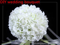 50pcs Cabezas De Flor De Algodón Hilo Hydrangea Para Decoración De Boda Ruta Casa Hotel DIY Flores De Pared Accesorios - details 5