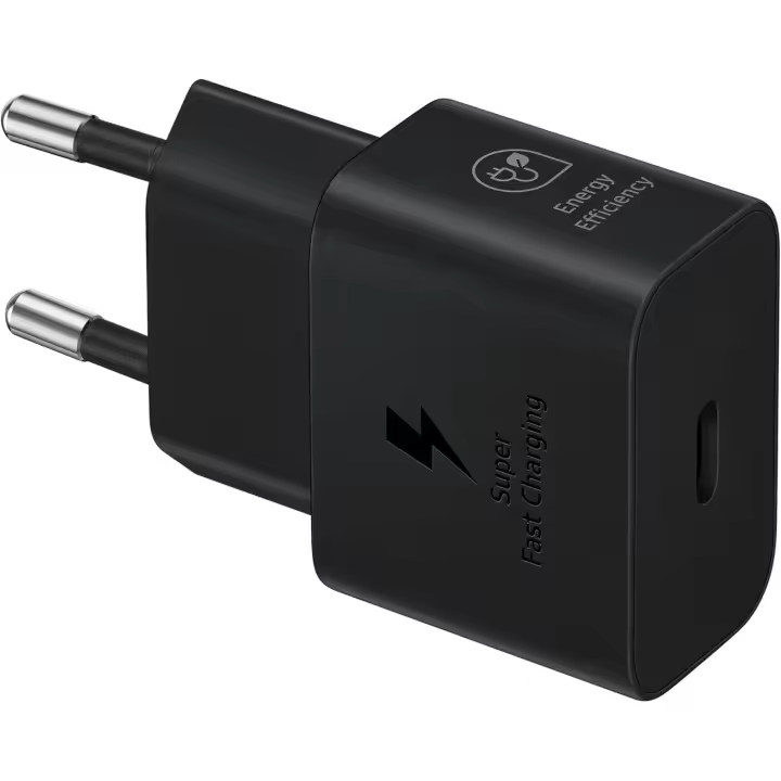 SAMSUNG Cargador de red FAST CHARGING 25W USB C sin cable negro 🚀 - 1