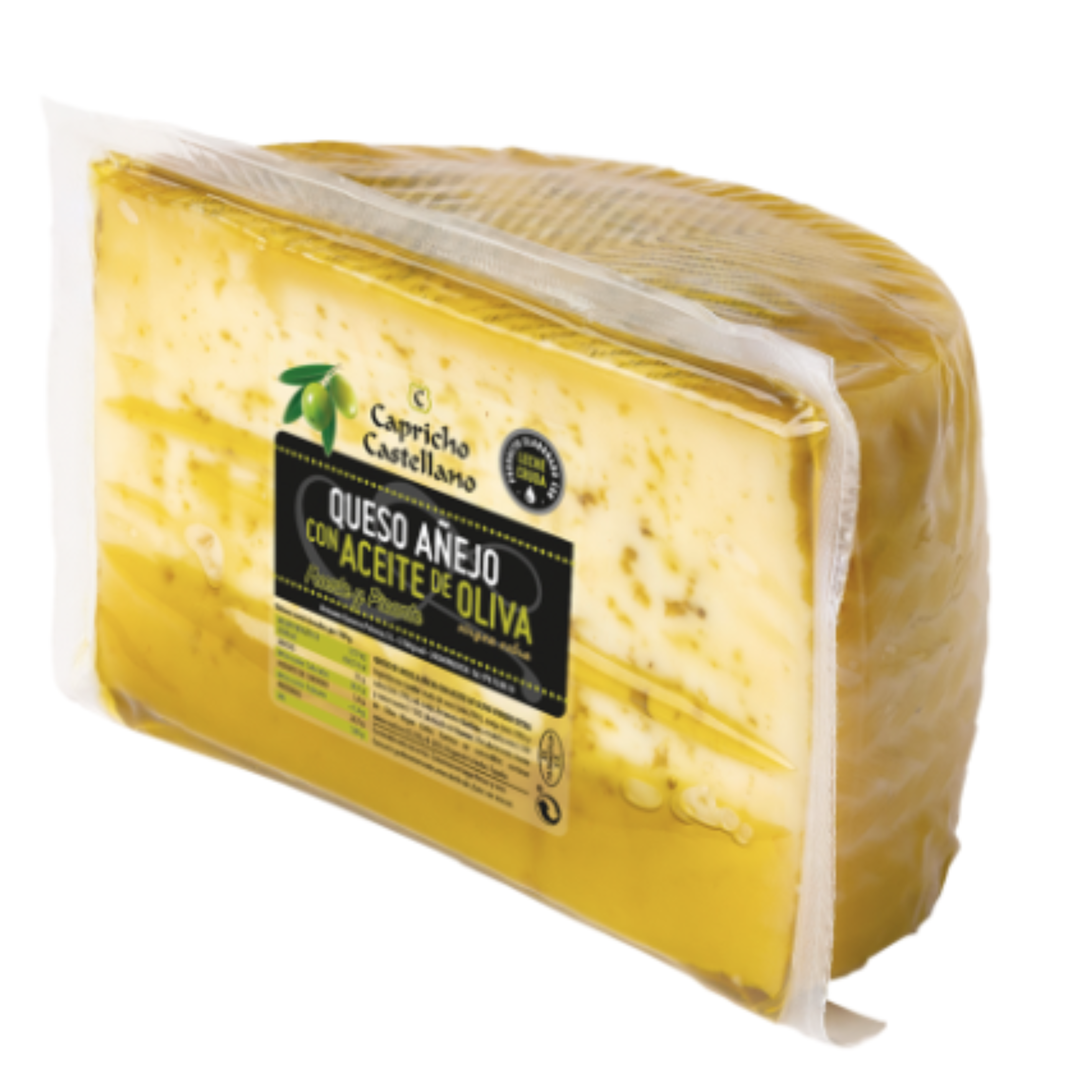 Queso de Mezcla Añejo con Aceite de Oliva Ibéricos a Domicilio Gourmet - 200g, Curado 270 Días con Leche Cruda de Vaca, Oveja y Cabra