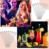 Puntas De Cóctel De Acero Inoxidable Reutilizables Y Limpiables Metálicas Para Bebidas 4.3 Pulgadas Skewers De Cóctel - details 4