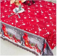 Mantel rectangular Navideño con estampado, impermeable, rectangular, para decoración de Comedor y Cocina, con lunares Rojos - details 2