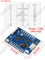 Placa De Desarrollo WIFI WEMOS D1 Mini pro 4M 16M Conector Antena Externa NodeMCU Basada En ESP8266 ESP-8266EX CP2104 Para Electrónica - details 2