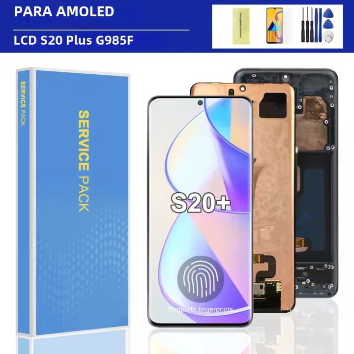 AMOLED Pantalla Para Samsung S20 Plus G985F G986F/DS LCD Con Pantalla Táctil Y Marco Compatible Con G986B/DS G986F 5G - 1
