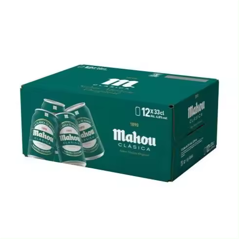 CERVEZA CLASICA MAHOU LATA 33 CL P-12 TOTAL 7.92 LITRO 2CAJA - 1