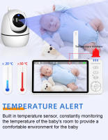 Monitor De Bebé Con Video 5 Pulgadas 2.4G PTZ Mini Seguridad Doméstica Audio Bidireccional Temperatura Display Para Padres Y Niños - details 11