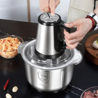 Tratador De Carne Eléctrico En Acero Inoxidable Gran Capacidad 5L Mezclador De Alimentos Para Cocina Utensilios De Cocina Para Bebés - details 0