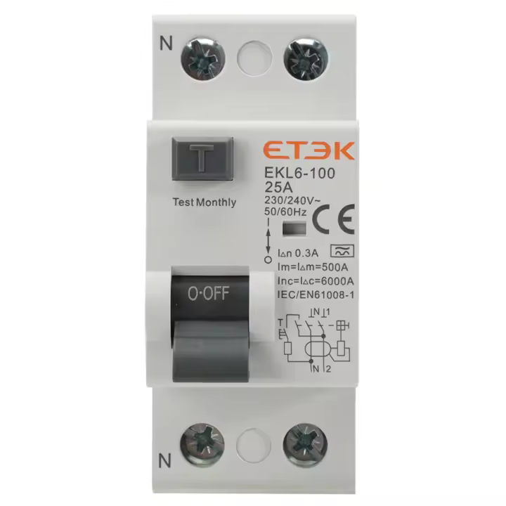 Diferencial Superinmunizado 25A 300mA 2P y 6kA. Clase A SI. Interruptor Diferencial RCCB Super Inmunizado. Disyuntor Monofásico - 1