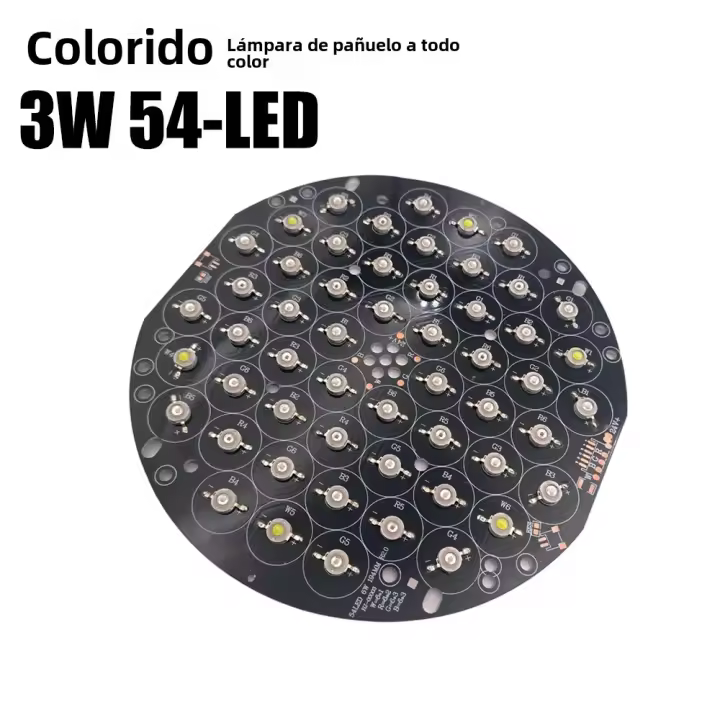 Lámpara De Escenario Reparación Piezas Coloridas 54x3w RGBW 54 LED Funda De Aluminio Handkerchieflamp Placa LED Incluida Fuente De Alimentación DC - 1
