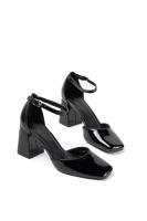 Paloma Wang Zapatos de tacón con correa para mujer en charol beige, glamour sofisticado, perfectos para cualquier evento especial - details 7