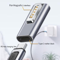 Adaptador PD Magnético USB Tipo C Para Magsafe 1 2 MacBook Air pro Con Indicador LED Carga Rápida Convertidor De Enchufe Magnético Material De Estructura De Aleación De Aluminio - details 7