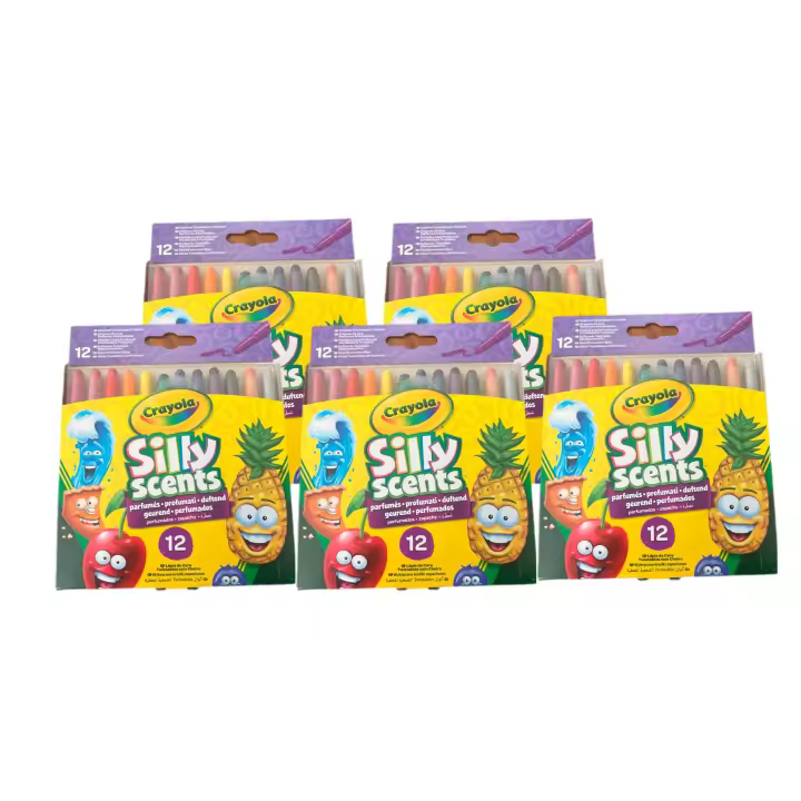 Silly Scents 12 mini crayones giratorios perfumados (5 unidades) - 1