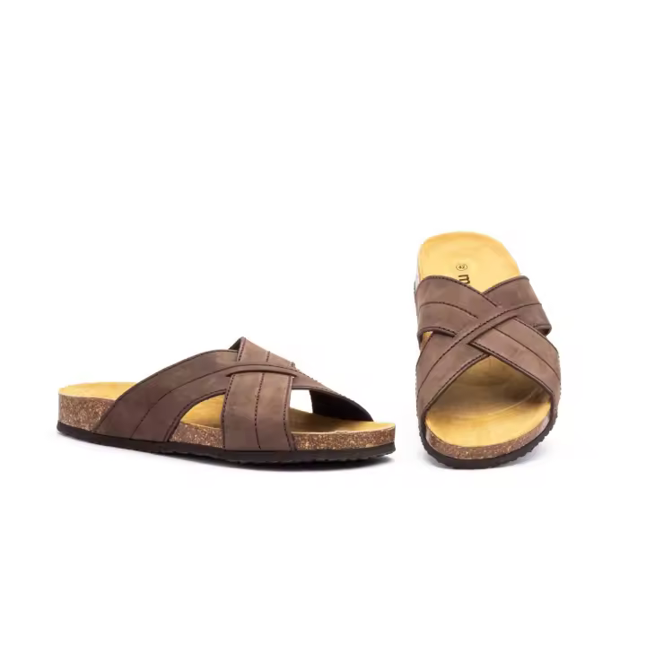 Morxiva MX-8015 Sandalia Hombre Piel Marron MX-8015 - 1