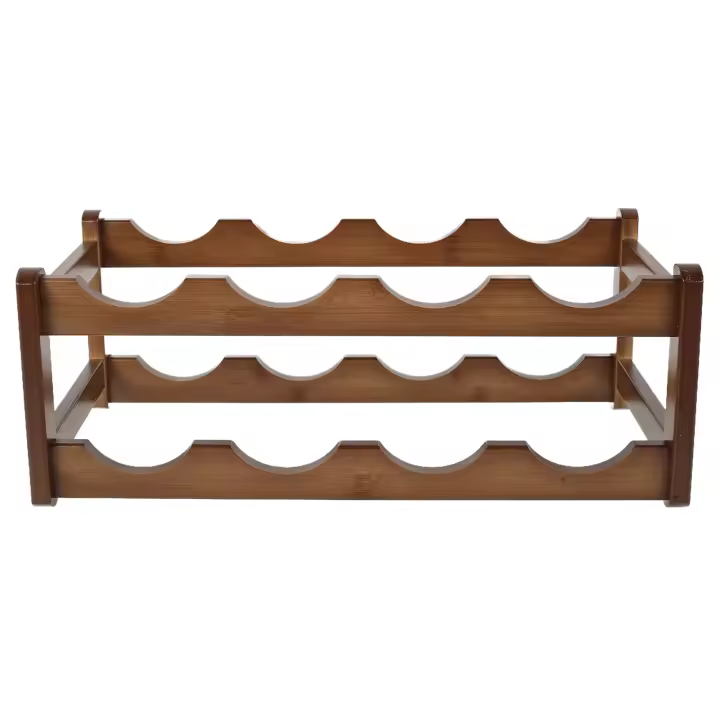 Estante De Vino Para 8-12 Botellas Soporte De Cocina Organizador De Barra Ecológico Y Espacioso Para Cubas Y Botellas De Vino Rojo - 1