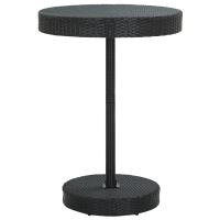 vidaXL Mesa de jardín de ratán sintético 75,5x106 cm en color Gris/Negro/Marrón | estructura resistente ideal para salón dormitorio o estudio - details 1