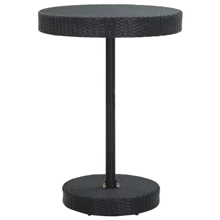 vidaXL Mesa de jardín de ratán sintético 75,5x106 cm en color Gris/Negro/Marrón | estructura resistente ideal para salón dormitorio o estudio - 1