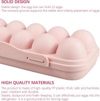 Caja para guardar huevos, 2 bandejas de plástico para huevos con tapa, contenedor apilable para huevos (12 celdas) - details 1