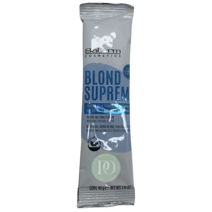Decoloración Blond Supreme 10+1 Tono de Aclarado de Salerm - Resultados profesionales para un cabello rubio perfecto - 1