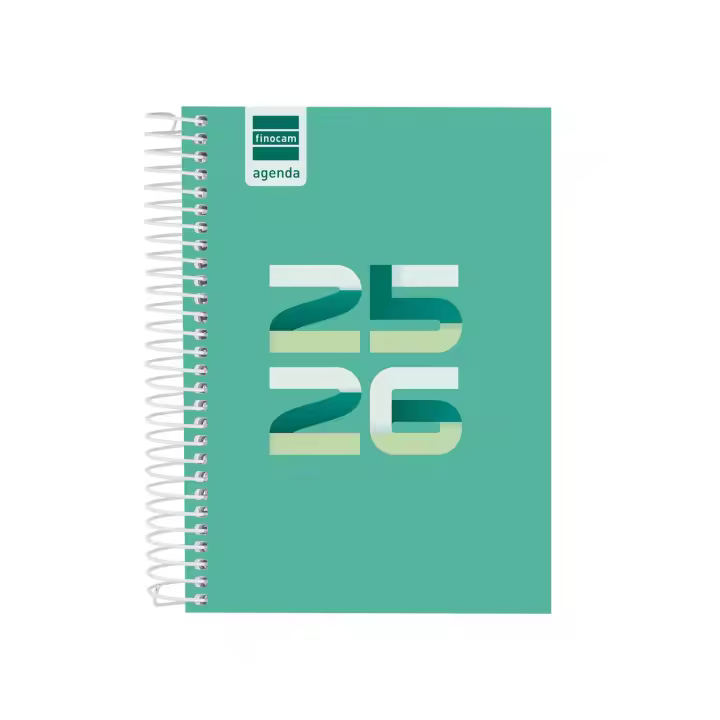 Finocam - Agenda Cool Curso 2025 2026 Verde Septiembre 2025 - Junio 2026 (curso lectivo) + Julio y Agosto resumidos Español - 1