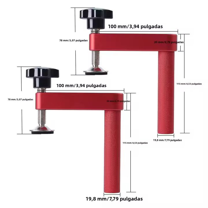 Abrazadera Rápida Para Trabaje En Mesa De Trabajo De Madera 19mm/20mm Aluminio Fijo Para Bench Dog Clip Herramienta De Carpintería - 1