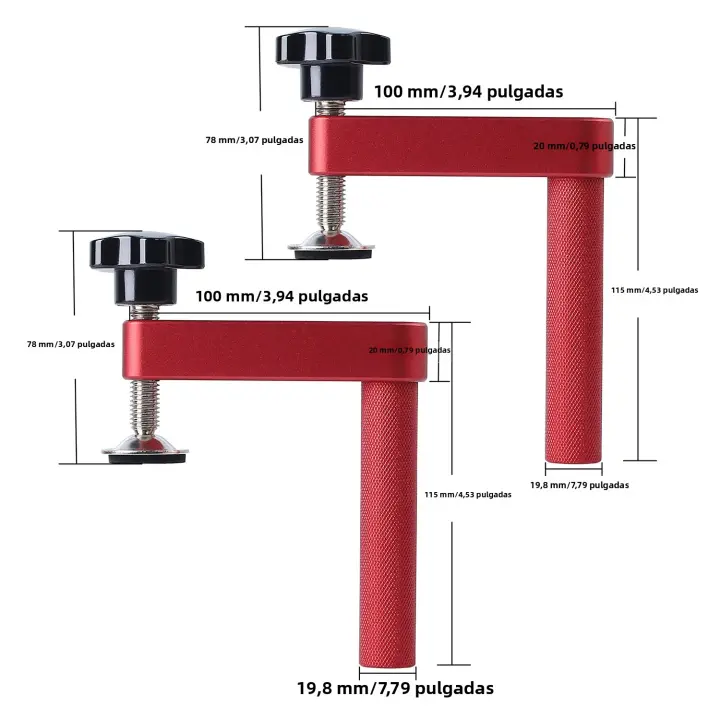 Abrazadera Rápida Para Trabaje En Mesa De Trabajo De Madera 19mm/20mm Aluminio Fijo Para Bench Dog Clip Herramienta De Carpintería - 1