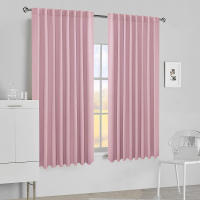 Cortinas Negras Para Sala De Estar Funcionales Y Termoaisentes Listas Para Colocar Diseño Sólido Aislantes De Luz Para Dormitorio - details 7