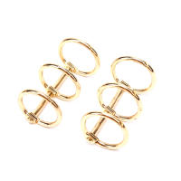 2Pcs Anclaje De Libro De Hojas Sueltas Retro Metálico Con Anillo Plegable Para Calendario 3 Anillos Para Cuaderno Álbum Scrapbook - details 2