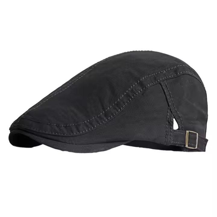 Gorra plana simple de Algodón para hombre, Sombrero de Pintor vintage, informal, combina con Todo, hacia adelante - 1