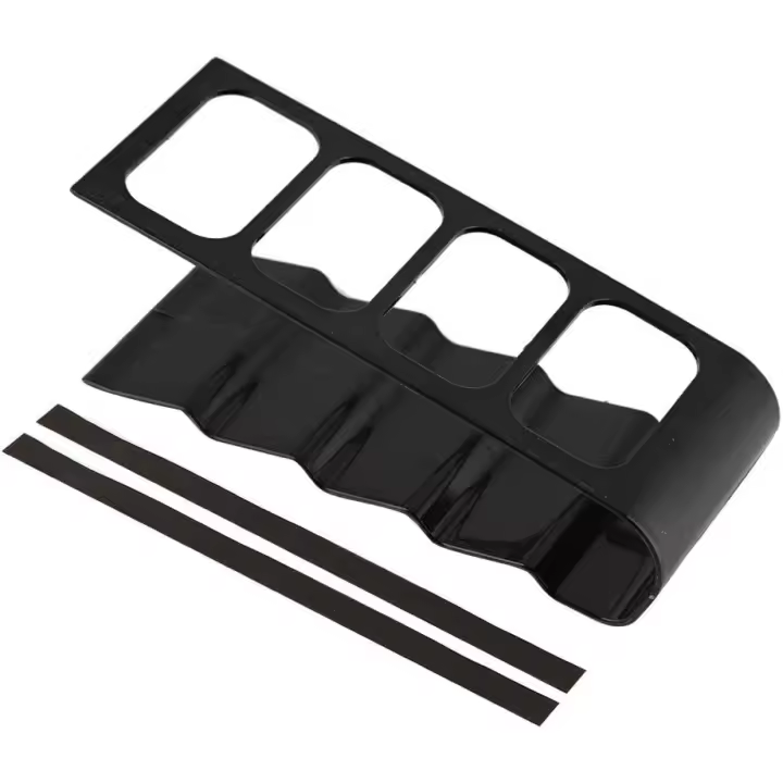 Remote Control Holder, Eco-Friendly Remote Control Organiser Storage Rack Organiser for VCR DVD TVs to Keep Tidy (Black) - 1