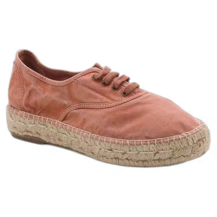 Zapatos de Lona Natural World Eco Ingles Yute Tintado Enzimatico para mujer en color rojo - 1