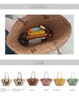 Bolso de paja tejida grande - Nueva tendencia, casual, sencillo, versátil, bandolera para mujer, verano, bolso de gran capacidad. - details 2