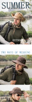 Gorro De Sol Para Hombres Verano Secado Rápido Transpirable Bajo Alas Sombrero De Pescar Safari Al Aire Libre Gorras De Adulto - details 0