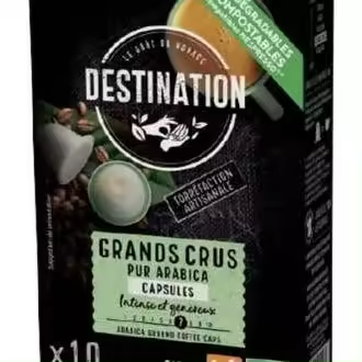 Destination Cafe Pur Arabica Grands Crus Bio 10Uds - 1
