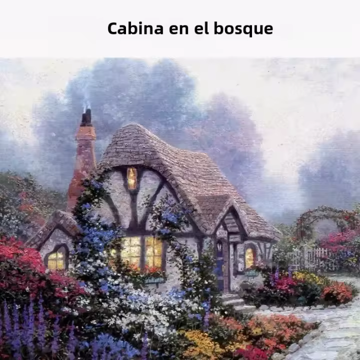 Rompecabezas De 500 Piezas Para Adultos Y Niños Pintura De Un Cabaña En El Bosque Juego De Mesa Decorativo Para El Hogar - 1