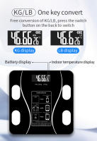 Escala De Peso Bluetooth Escamas Inteligentes Electrónicas BMI Análisis De Composición Precisión Alta Baño Negro Con Batería Medidor De Grasa Corporal - details 7