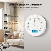 Detector de monóxido de carbono, alimentado por batería con pantalla LED, instalación sencilla - details 1