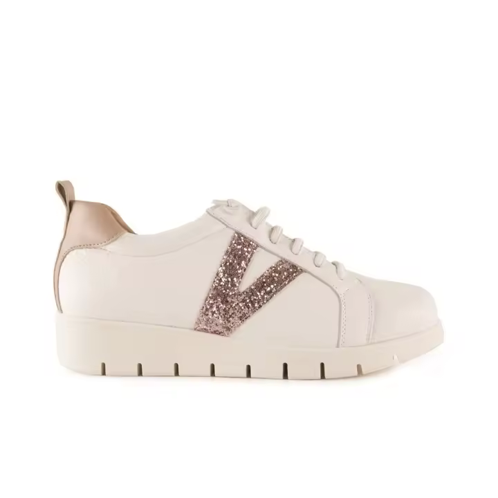 Chamby Zapatillas Casual de Piel Blancas - 1