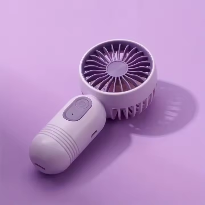 Mini ventilador portátil recargable por USB with 3 velocicidades, ventilador de mano ligero, perfecto para Oficina, Exterior, Viajes y Camping - 1