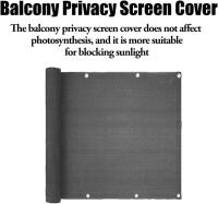 Privacy Screen for Balcony - Balcony Privacy Screen with Eyelets, Cable Ties and Cords, Anti UV Waterproof and Resistant Privacy Screen for Balcony Garden Terrace - 0.9x5m - details 1